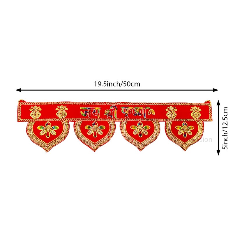 Ascension Designer Traditional Art Handmade Temple Toran Door Hanging toran bandarwal Door Bandarwal Mandir Toran Door Bandarwal Toran for Home Decoration - Image 3