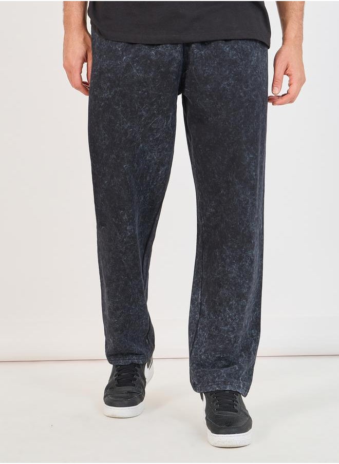 Styli Acid Wash Relaxed Fit Open Hem Joggers  - Image 1