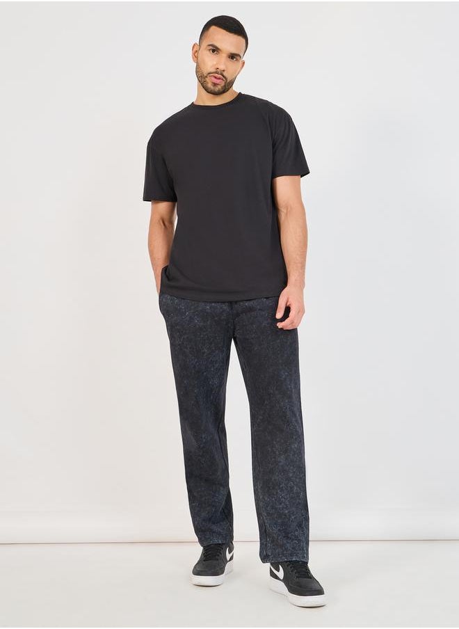 Styli Acid Wash Relaxed Fit Open Hem Joggers  - Image 2
