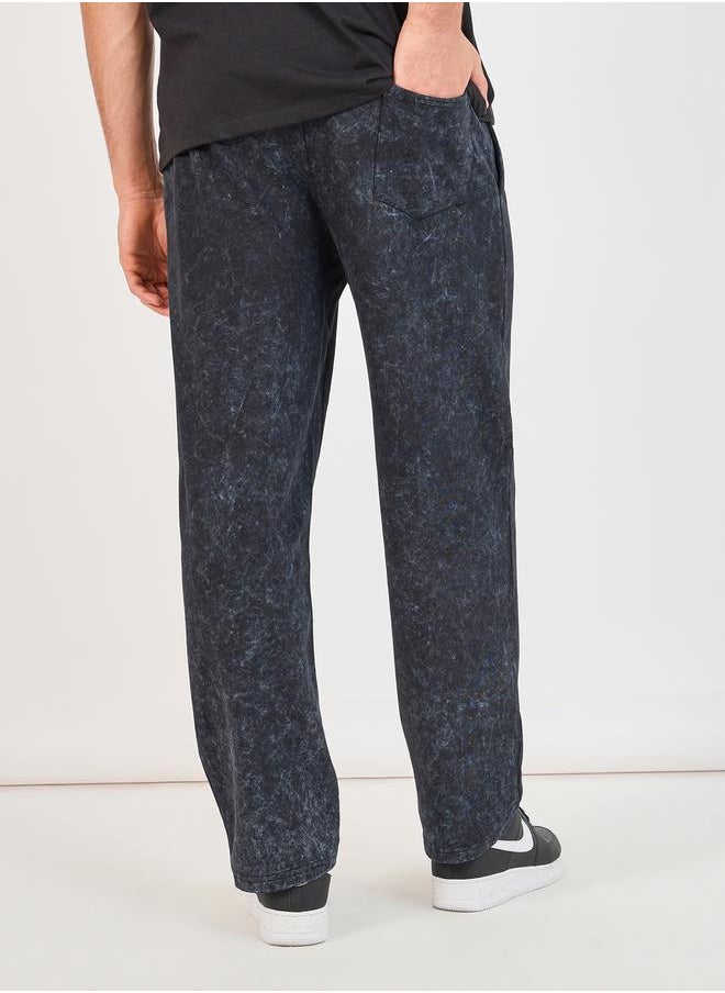 Styli Acid Wash Relaxed Fit Open Hem Joggers  - Image 4