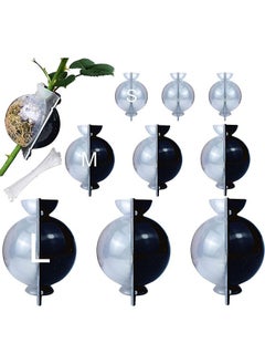 Arabest 9 PCS Air Layering Propagation Kit with Zip Ties, Reusable Half Transparent Grafting Ball, Air Layering Pods Clear, Plant Rooting Grafting Box for Fast Propagation Plants (S+M+L)  - Image 1