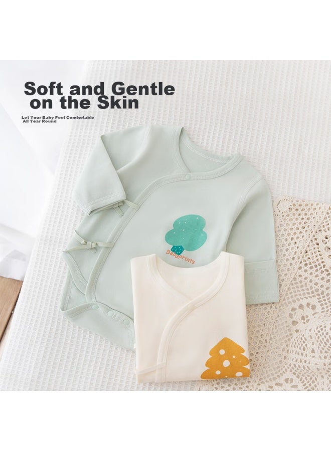 Babyprints Babyprints Newborn Onesie 2-pack, Baby Romper, Pure Cotton, Class A, Infant Long-sleeve Bodysuit, Soft, Pink, Size 59  - Image 1