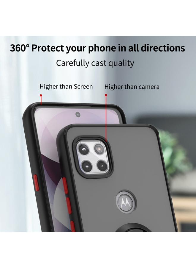 erorex Case For Motorola One 5G Ace Q Shadow 1 Series TPU + PC Phone Case with Ring - Image 3