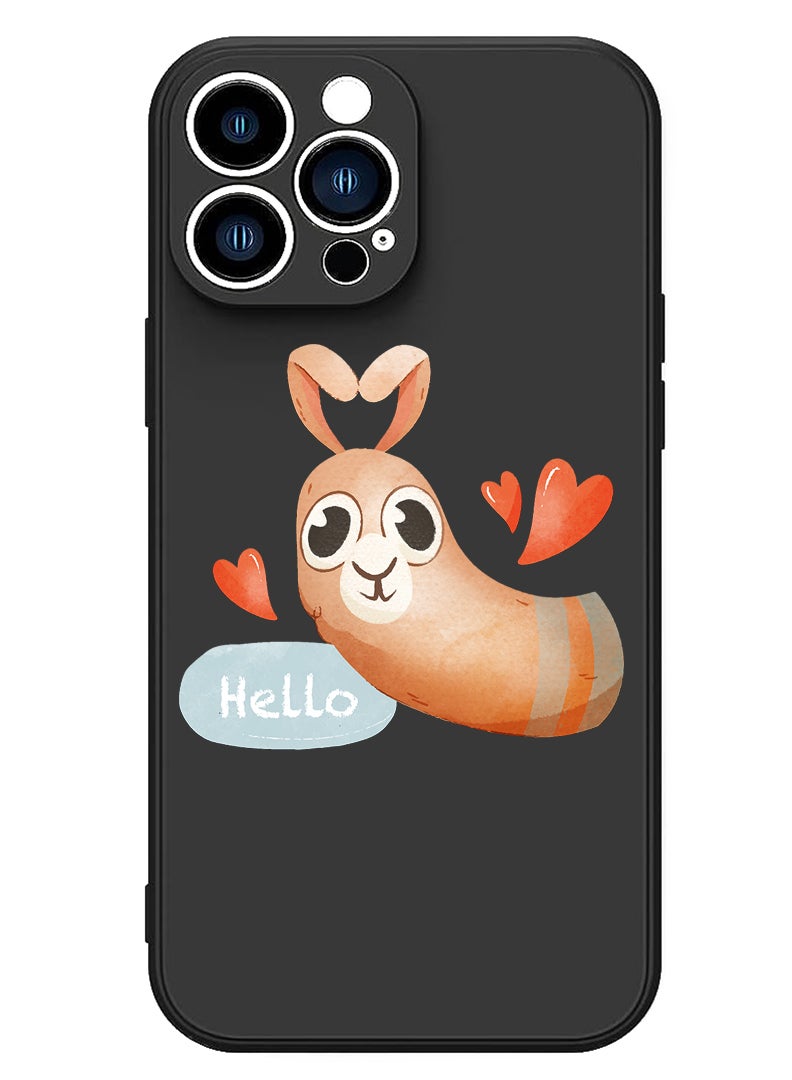 Theodor Protective Slim Fit Case Liquid Silicone Cover with Full Body Protection Anti-Scratch Shockproof Case For iPhone 14 Pro Black  - Hello Spring - Image 1