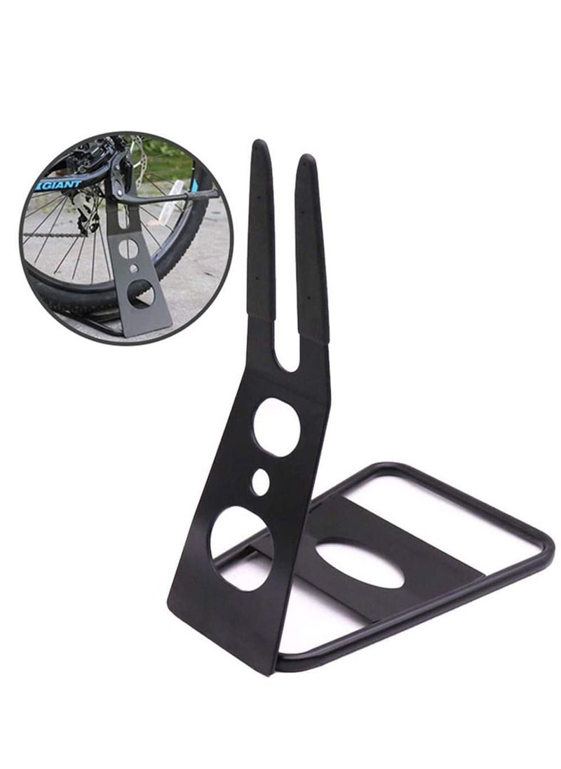 HomarKet Metal Bicycle Floor Parking Rack, Portable Arm Bike Bicycle Rack Mountain Bikes Parking Racks Cycling Repair Display Stand for Mountain Road Cycling Hybrid Bikes  - Image 2
