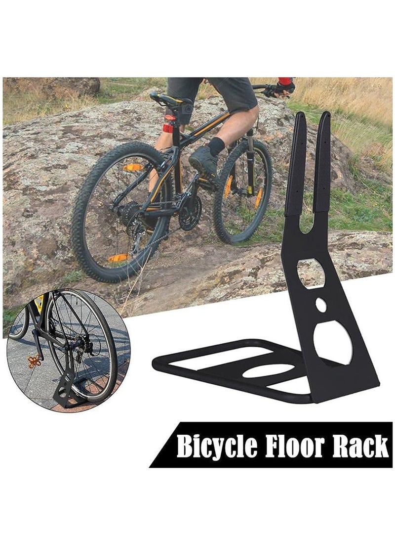 HomarKet Metal Bicycle Floor Parking Rack, Portable Arm Bike Bicycle Rack Mountain Bikes Parking Racks Cycling Repair Display Stand for Mountain Road Cycling Hybrid Bikes  - Image 5