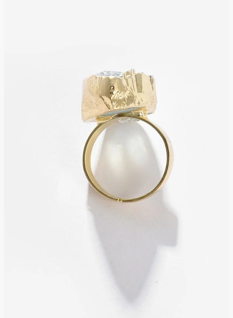 SOHI Gold Plated Designer Ring
