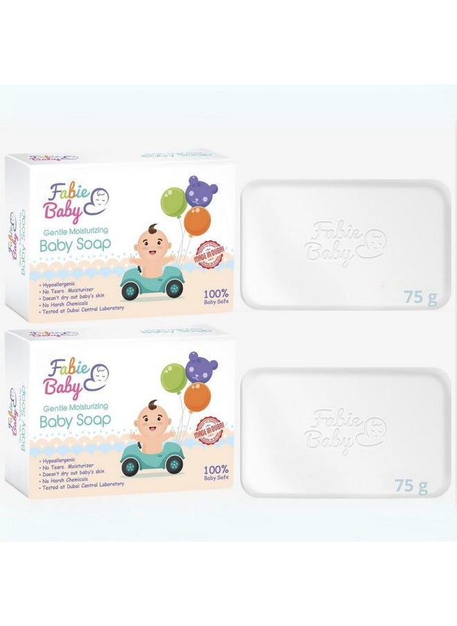 Fabie Baby - Gentle Moisturizing Baby Soap, Dermatologically Tested For Soft Baby Skin, Prevents Dryness & Rashes, Keeps Baby’S Skin Soft, Supple & Healthy, Combo Offer Pack (Pack Of 2) - Image 1