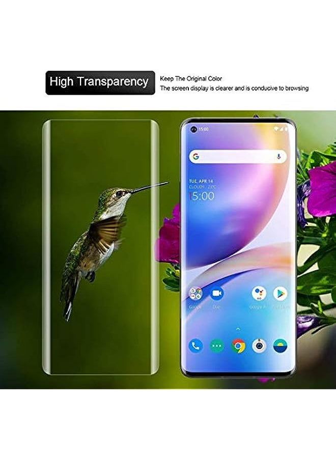 Oneplus 8 Pro Screen Protector, Oneplus UV Tempered Glass [Exclusive Solution for Ultrasonic Fingerprint][Full Adhesive] [Fingerprint Sensor Compatible][Easy Install Kit] for Oneplus 8 Pro