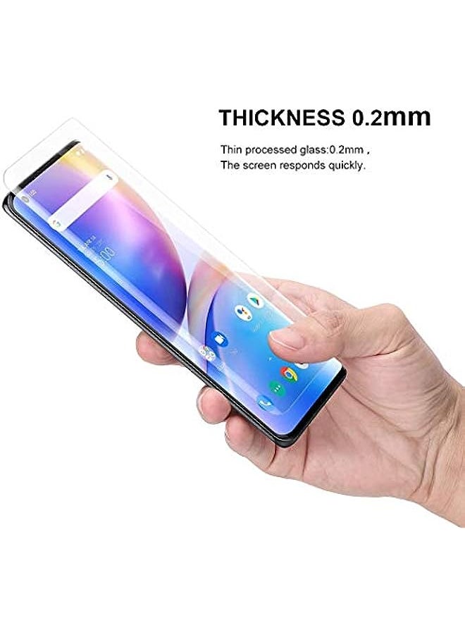 Oneplus 8 Pro Screen Protector, Oneplus UV Tempered Glass [Exclusive Solution for Ultrasonic Fingerprint][Full Adhesive] [Fingerprint Sensor Compatible][Easy Install Kit] for Oneplus 8 Pro