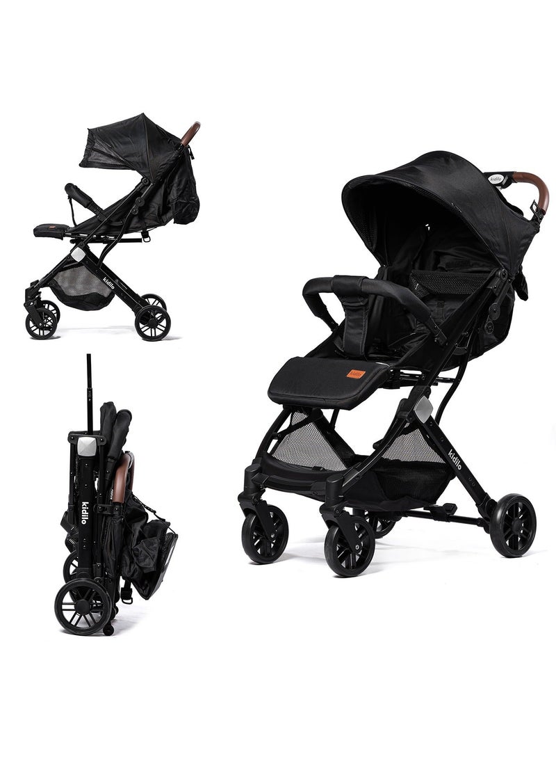 Kidilo Premium Foldable Baby Stroller | Lightweight, Portable Design | Four-Wheel Stroller for Newborns and Infants - Image 2