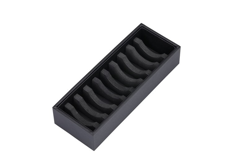 I-MART Black Bracelet Organizer Box with 10 Grooves, PU Leather Bracelet Holder and Bangle Organizer Tray, Jewelry Bangle Storage Box for Bracelets, Bangles and Cuffs, Display Holder - Image 1