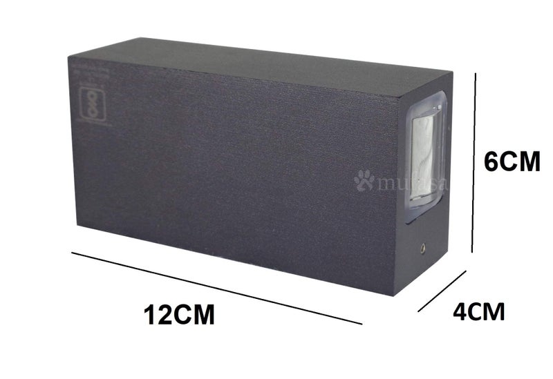 Mufasa 6 Watts Up Down Indoor Outdoor Beam LED Waterproof Wall Light Perfect for Entrance Gate Pillars Boundary Stairs (Aluminum Body) (Warm White) - Image 3