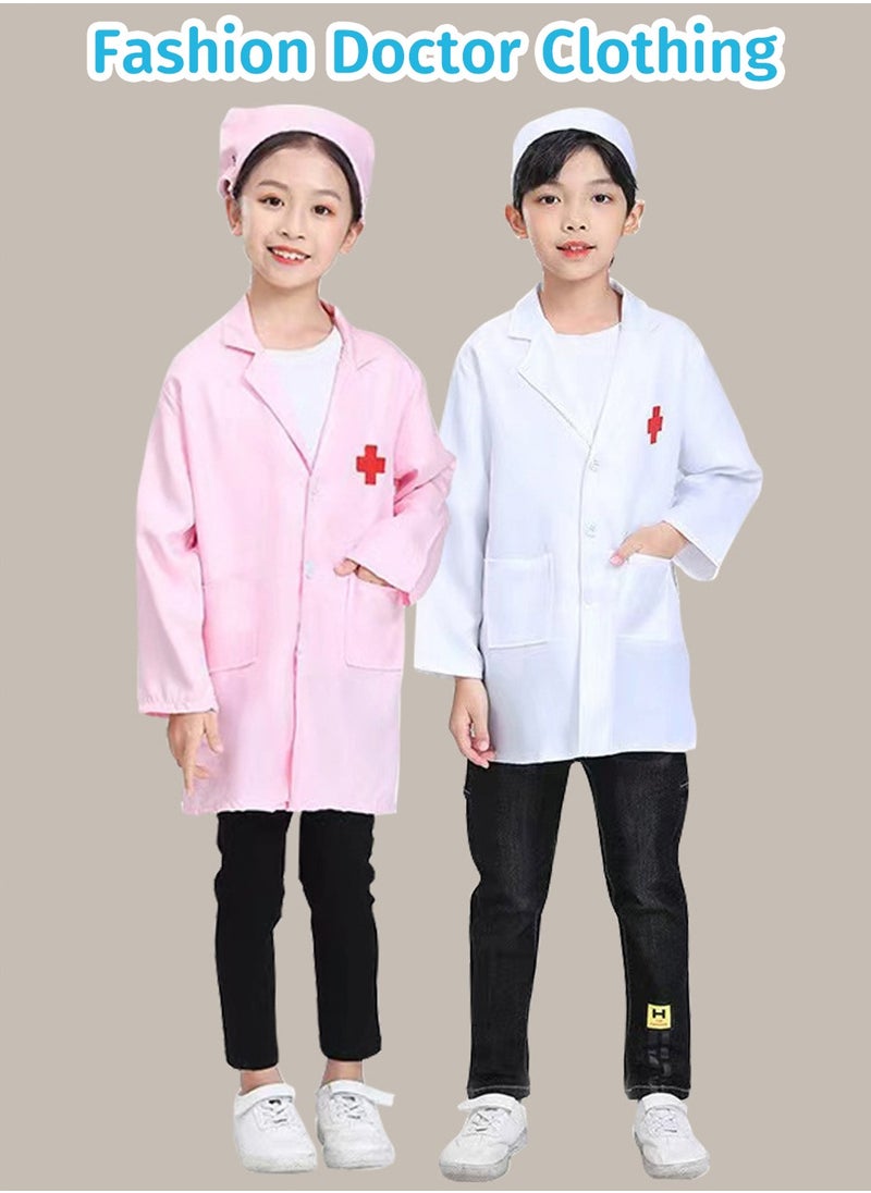 65PCS Doctor Medical Kit Toys, Pretend Doctor Playset, Medical Role Play Educational Toy with Stethoscope, Coat, and Carrying Case for Kids