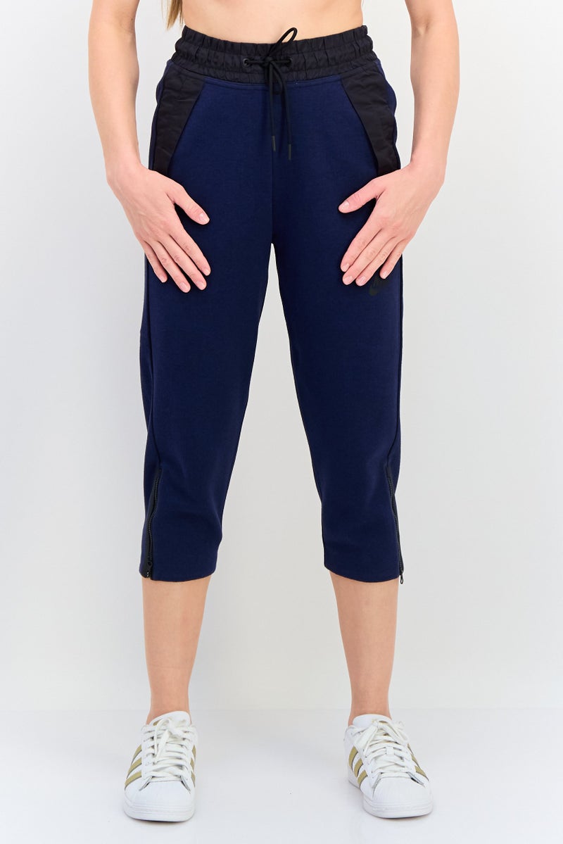 Nike Women Sportswear Fit Training Cropped Track Pants, Navy - Image 1