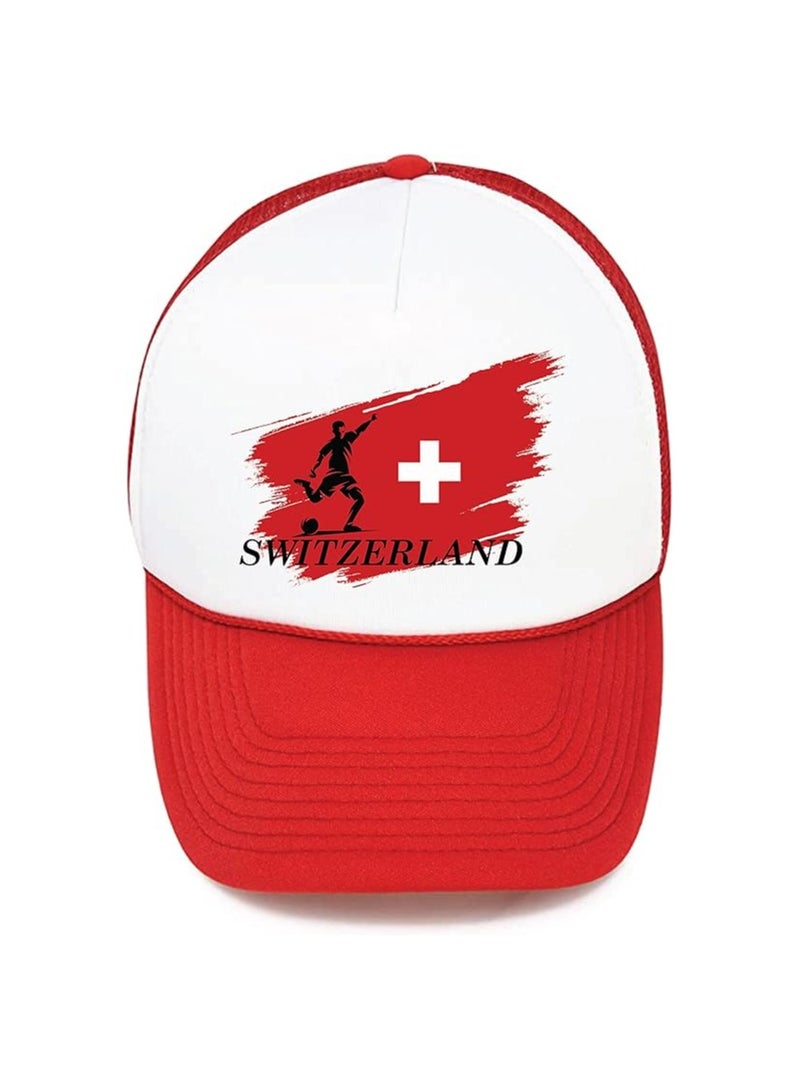 Switzerland Sports Cap With Adjustment Plastic Snap Closure For Men And Women - Image 1