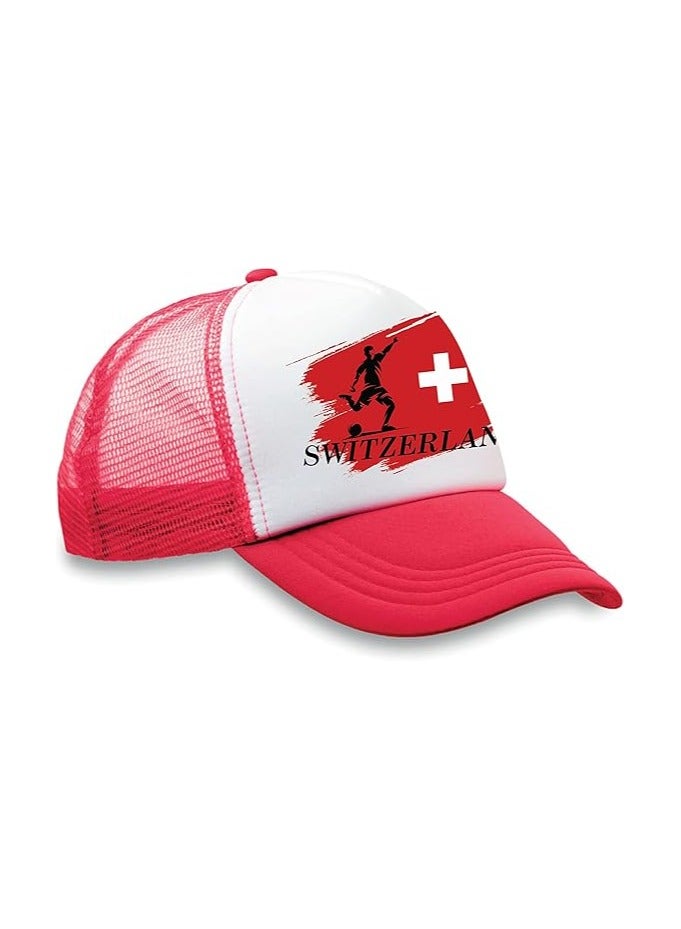 Switzerland Sports Cap With Adjustment Plastic Snap Closure For Men And Women - Image 2