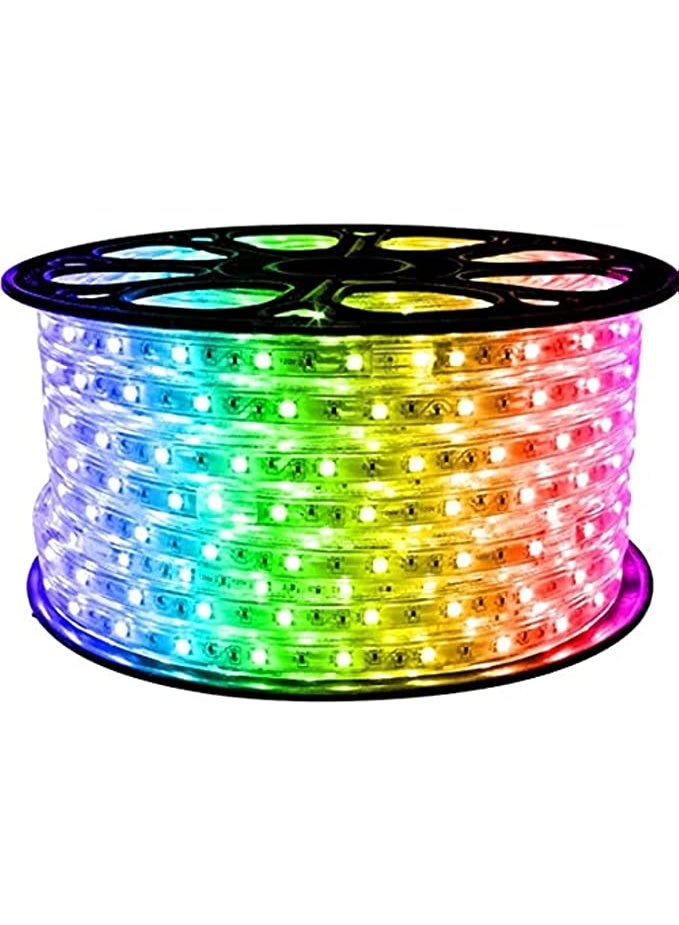 شريط إضاءة LED RGB بطول 5 أمتار، 220 فولت، مقاوم للماء بمعيار IP65، مع جهاز تحكم عن بعد - إضاءة LED مرنة قابلة للقص ومتغيرة الألوان، مناسبة للاستخدام الداخلي والخارجي في المنزل، والجدران، والمطابخ، وأجهزة التلفزيون، والحدائق - Image 3