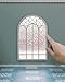 iLAND 112 Scale Accessories of Dollhouse Window Wooden DIY Dollhouse Building Supplies Complete Miniature Window Kit wWooden Frame Grid Pattern PVC Film - Image 2