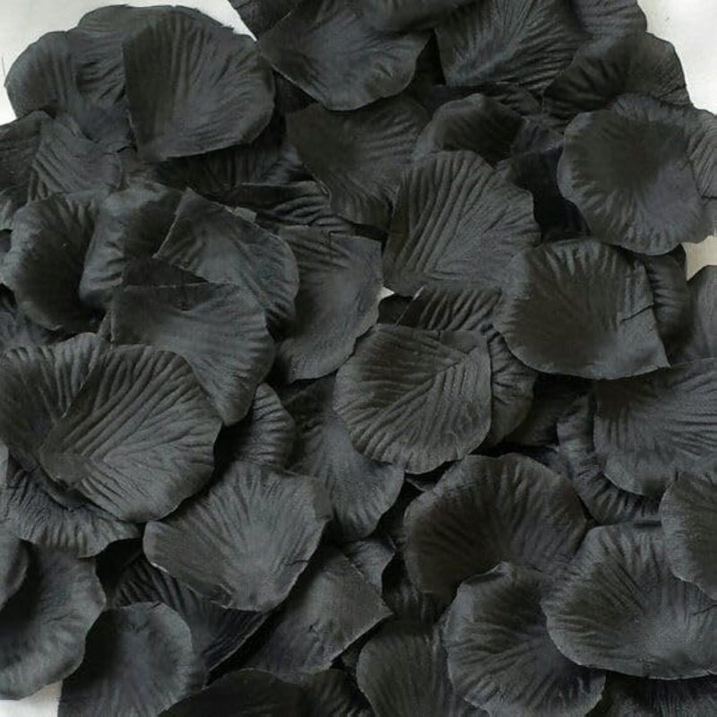 HYX 1000 Pieces Black Rose Petals, 20 Colours, Artificial Flower Confetti, Home Decorative Accessories, Ideal for Valentine’s Day Wedding Engagement Birthday Party Romantic Decoration - Image 1