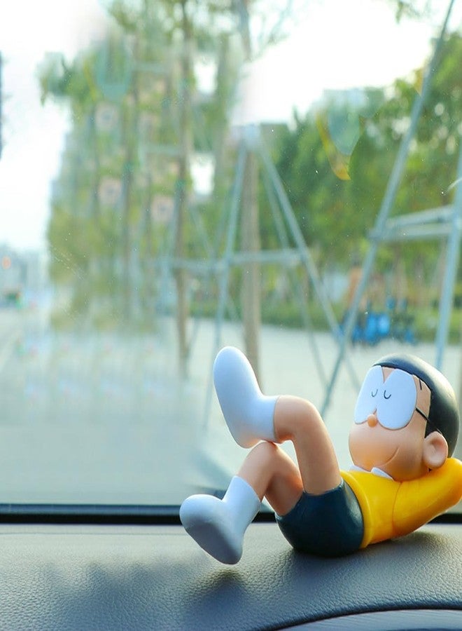 YOURKARTS.COM Nobita Chilling Figurine - Cute Cartoon Model for Office Desk, Home Shelf & Car Dashboard Display | Collectible Anime Gift | car Accessories 2025 - Image 2