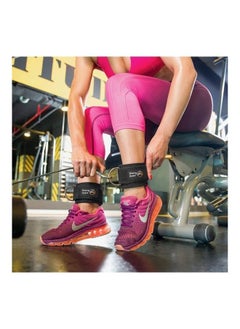 DURKU Fitness Padded Ankle Straps for Cable Machines for Kickbacks Black 47X5X1cm  - Image 2