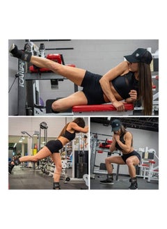 DURKU Fitness Padded Ankle Straps for Cable Machines for Kickbacks Black 47X5X1cm  - Image 3