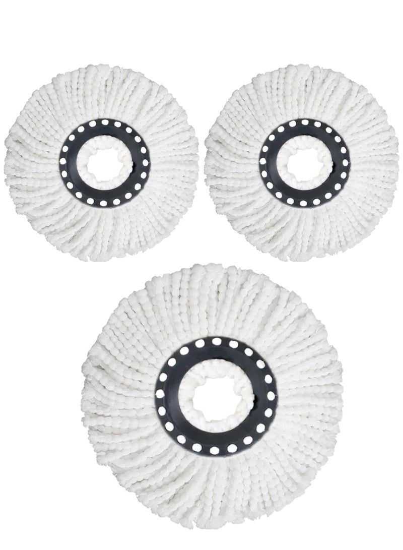 VENDIX Replacement Spin Mop Head, Pack of 3 Microfiber Round Mop Heads, Replacement Spin Mop Heads  - Image 1