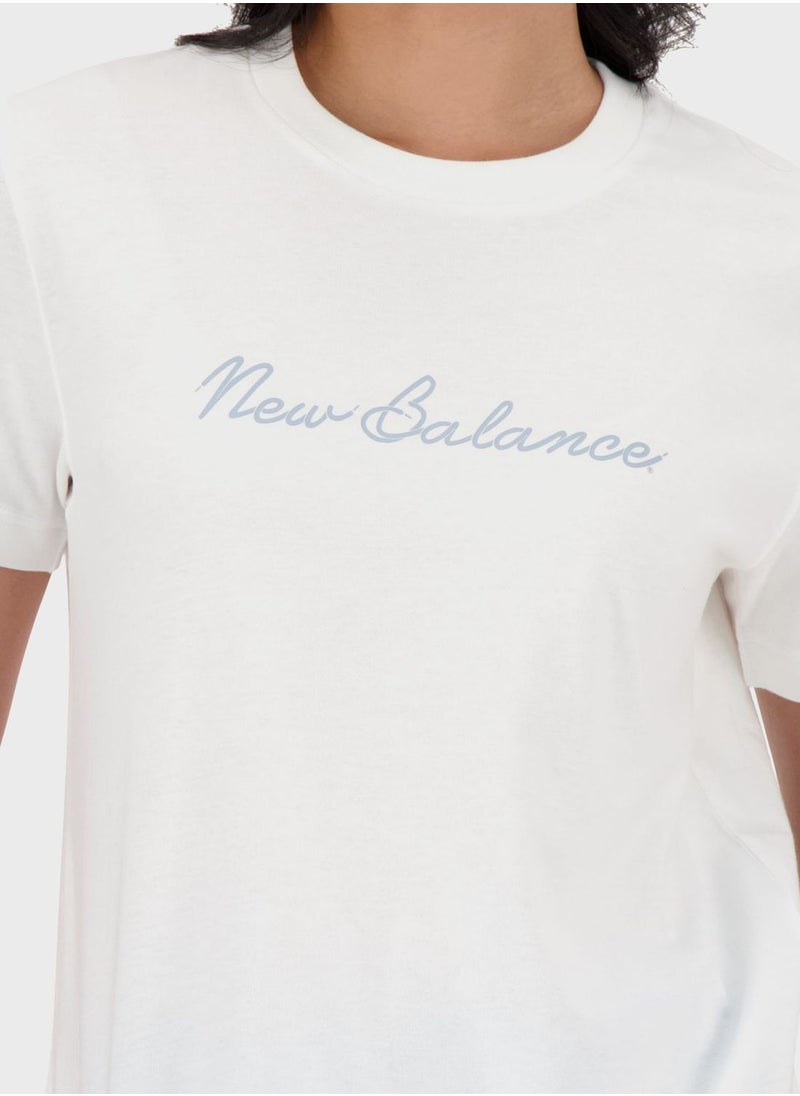 New Balance - Logo Script T-Shirt - Image 1