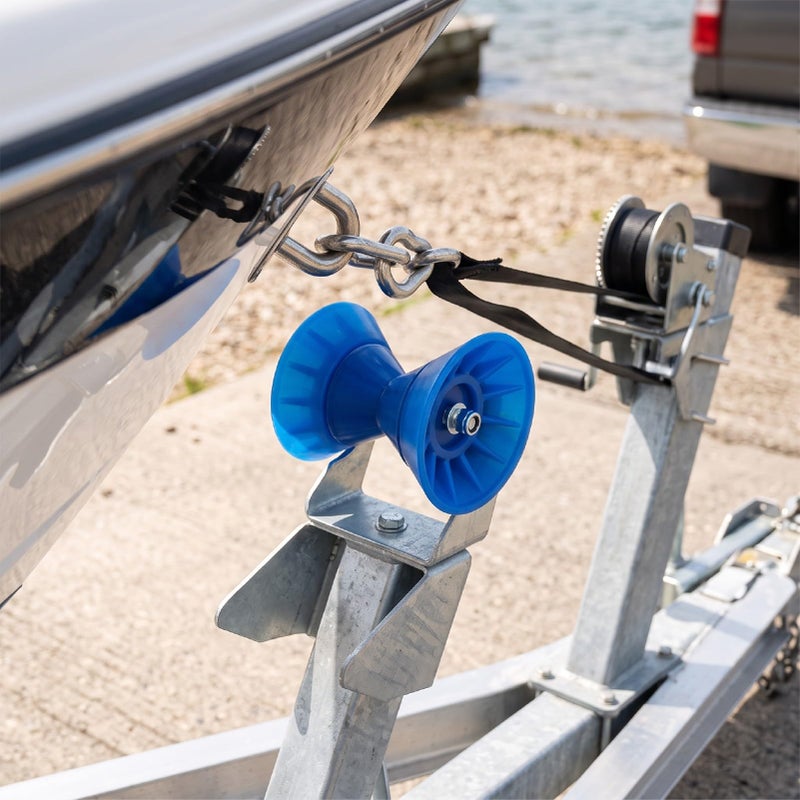 Boat Trailer Bow Roller, PU Trailer Roller Assembly with Spoke & 1/2 Inch Shaft for Boat Launching and Loading - Image 4