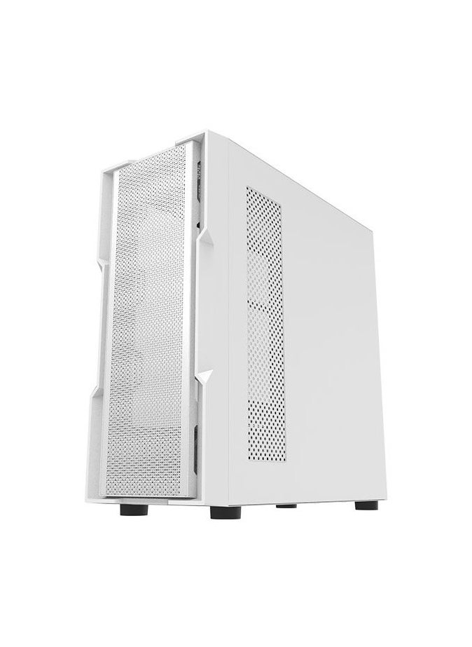 DarkFlash - DarkFlash DK431 Mesh ATX Gaming PC Case, 4x Pre-Installed ARGB Fans, Tempered Glass Left Panel, Up to 360mm Radiator & 12x Fans Support, SPCC + Tempered Glass with Mesh Panels, White - Image 1