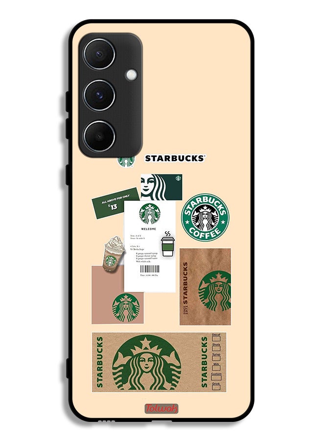 Tolwak Samsung Galaxy A55 5G Protective Case Cover Coffee Sticker - Image 1