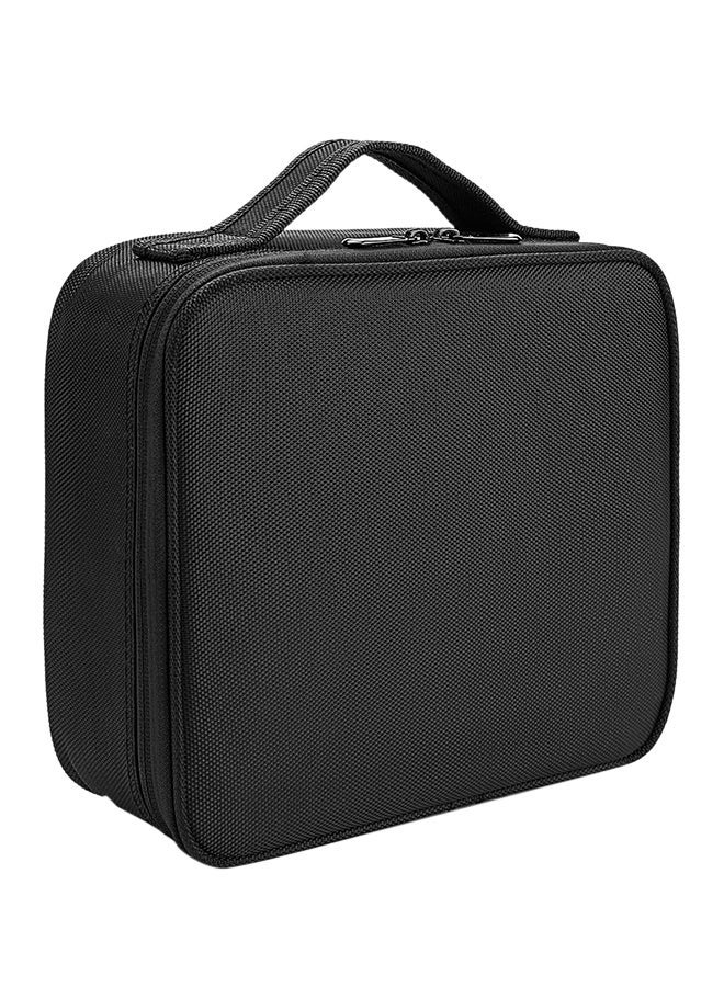 NIBEMINENT Makeup Bag With Adjustable Dividers Black - Image 1