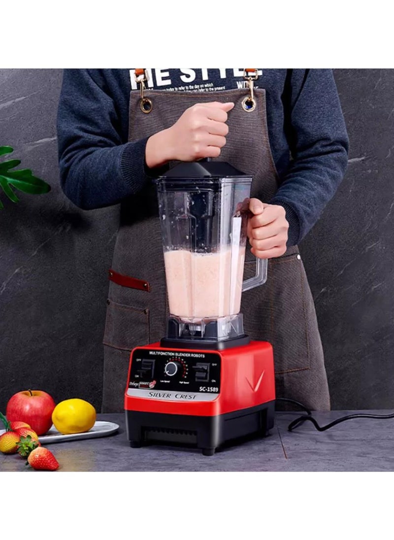 SILVER CREST - Multifunctional Ice Crusher, Smoothie Blender, High Power Blender, 2L Large Capacity Commercial Blender Milkshake Maker - Image 1
