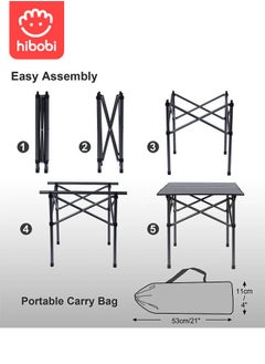 hibobi Folding Camping Table Portable Picnic Table for Outdoor Camping Picnic 53*51*50cm  - Image 3