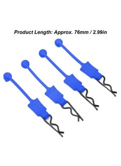 Dilwe 4Pcs 1/10 Rc Car Shell Bolt Rc Car Shell Bolt Clip Model Car Body Clips Pins Compatible With Arrma Axial Scx10 Redcat Gen8 Rc Car(Dark Blue)  - Image 3