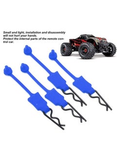 Dilwe 4Pcs 1/10 Rc Car Shell Bolt Rc Car Shell Bolt Clip Model Car Body Clips Pins Compatible With Arrma Axial Scx10 Redcat Gen8 Rc Car(Dark Blue)  - Image 5