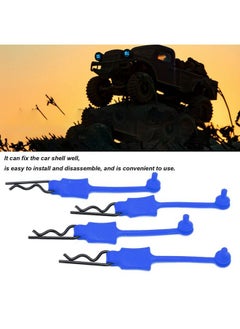 Dilwe 4Pcs 1/10 Rc Car Shell Bolt Rc Car Shell Bolt Clip Model Car Body Clips Pins Compatible With Arrma Axial Scx10 Redcat Gen8 Rc Car(Dark Blue)  - Image 4