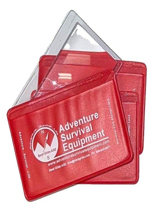 Best Glide ASE Credit Card Size Fresnel Lens Fire Starter and Magnifier Lenses (3 Pack - Red) - Image 4