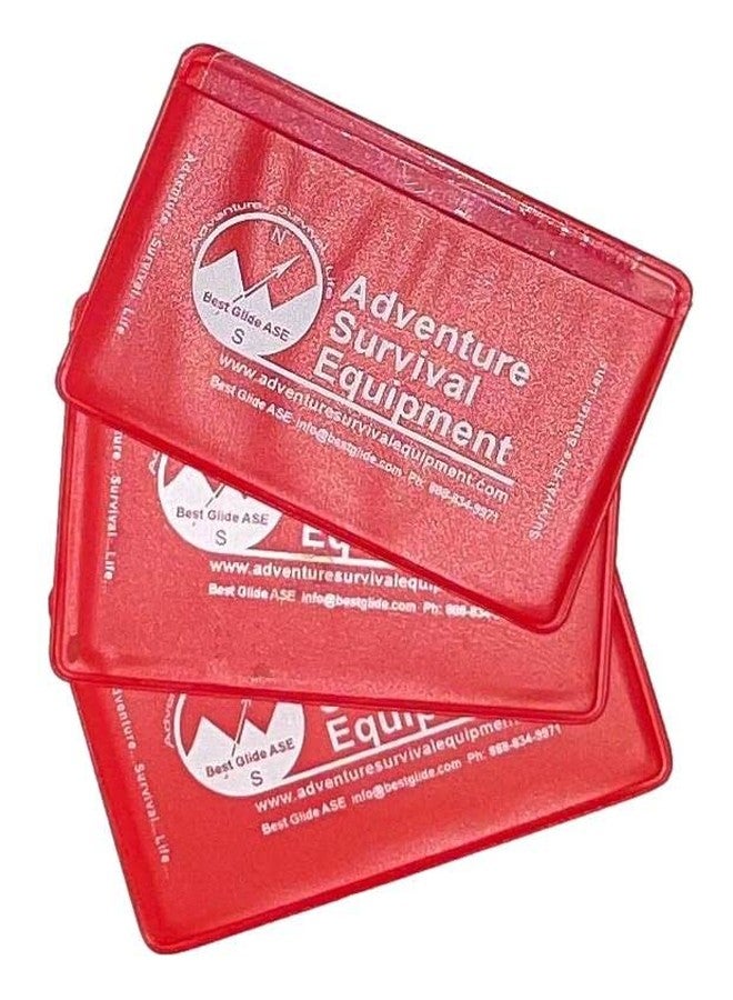 Best Glide ASE Credit Card Size Fresnel Lens Fire Starter and Magnifier Lenses (3 Pack - Red) - Image 3