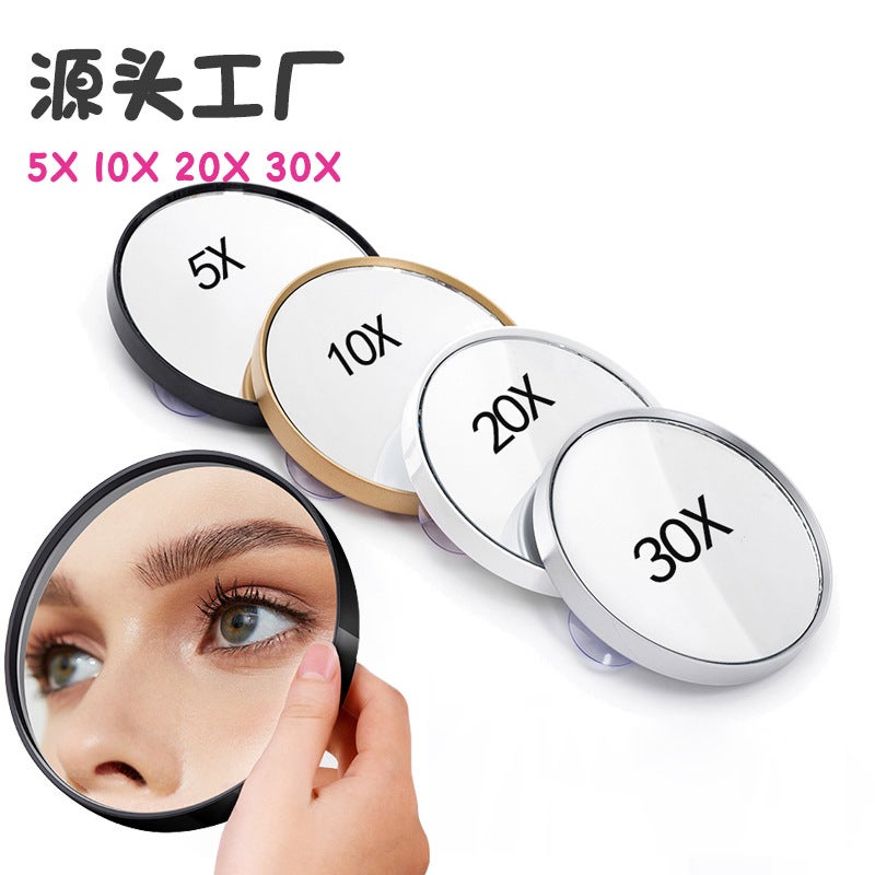 Source Manufacturer 10X20X30X Magnifying Cosmetic Mirror Bathroom Suction Cup Shaving Blackhead Suction Round Small Mirror - Image 2