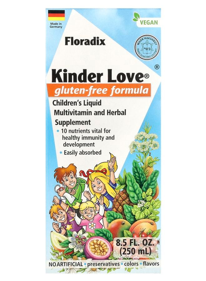 فلوراديكس كيندر لوف مكمل سائل متعدد الفيتامينات والأعشاب للأطفال خالي من الغلوتين 8.5 أونصة سائلة (250 مل)