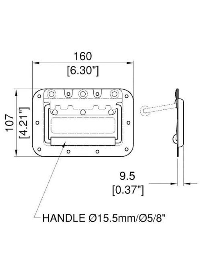 Penn Elcom Penn-Elcom H7154Z Spring Flex Cabinet Handle Zinc - Image 2