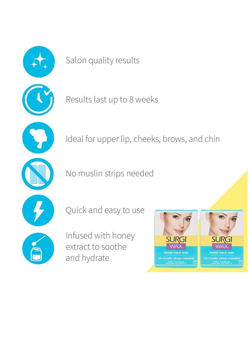 Surgi Surgi Microwave Facial Hard Hair Removal Wax 1 Oz, 2 Pack - Image 3