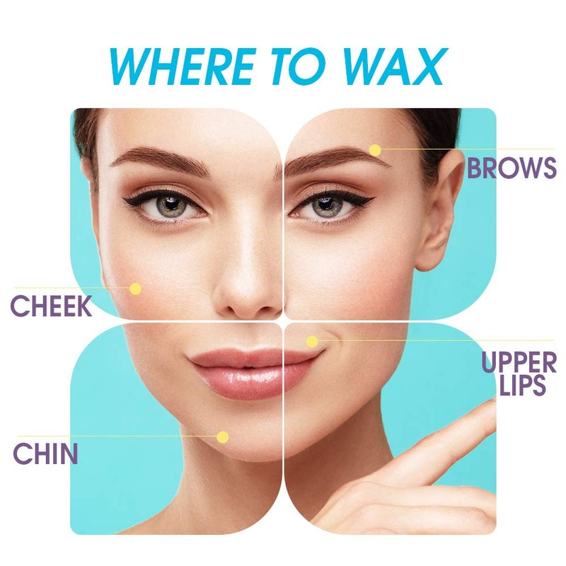 Surgiwax Microwaveable Facial Hair Removal Wax, Hard Wax Kit â€“ Stripless Hair Removal for Face, & Upper Lip, At-Home Waxing Kit for Women, 1 oz, 2 Pack - Image 4
