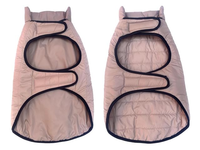 Lulala Winter Jacket - Reversible, Warm, Waterproof and Windproof Coat for Cold Weather - Stylish and Cozy Dog Clothes (Cream, 12 Inch) - Image 3