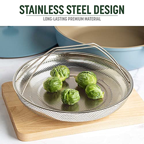 Goodful All-In-One Pan Steamer Basket, Premium Stainless Steel Construction, Dishwasher Safe, Perfect for Steaming Vegetables, Full Handle for Easy Use - Image 3