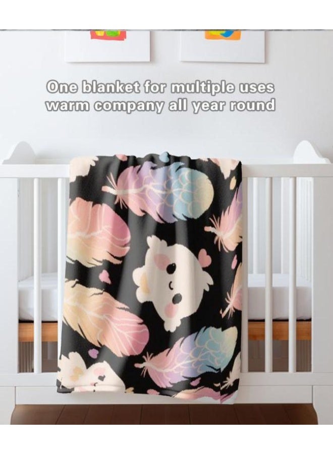 عام بطانية رقيقة من الفانيلا الكرتونية للأطفال والرضع (دافئة ومريحة، ومناسبة للنوم والألعاب) 70 سم * 100 سم - Image 5