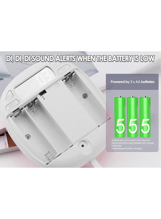erorex Digital Vibrating Alarm Clock For Heavy Sleepers Hearing Impaired Deaf Teens Portable Led Alarm Clock Bed Shaker Under Pillow Battery Operated For Travel Or Home Use - Image 4