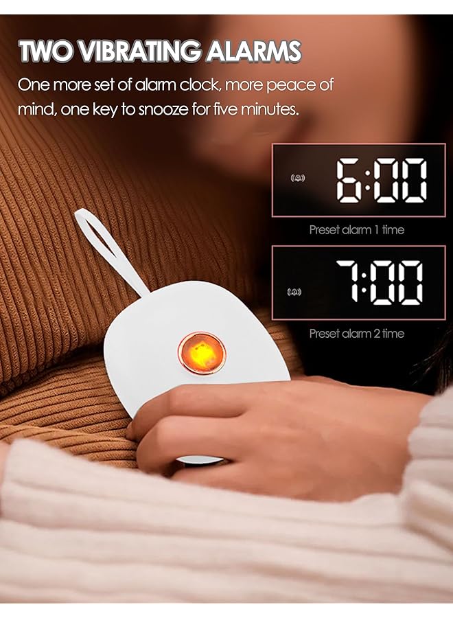 erorex Digital Vibrating Alarm Clock For Heavy Sleepers Hearing Impaired Deaf Teens Portable Led Alarm Clock Bed Shaker Under Pillow Battery Operated For Travel Or Home Use - Image 3
